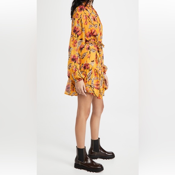 A.L.C. Jen Dress in Yellow Pattern Size 2 - Picture 3 of 10